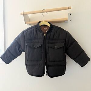 Zara NWT black puffer baby boy size 18-24mo